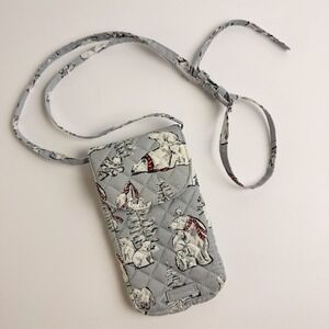 Vera Bradley Cellphone Crossbody Beary Merry Polar Bear Holiday Print